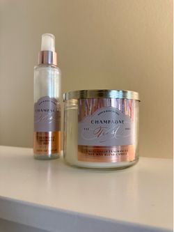 Champagne Toast candle & diamond shimmer mist