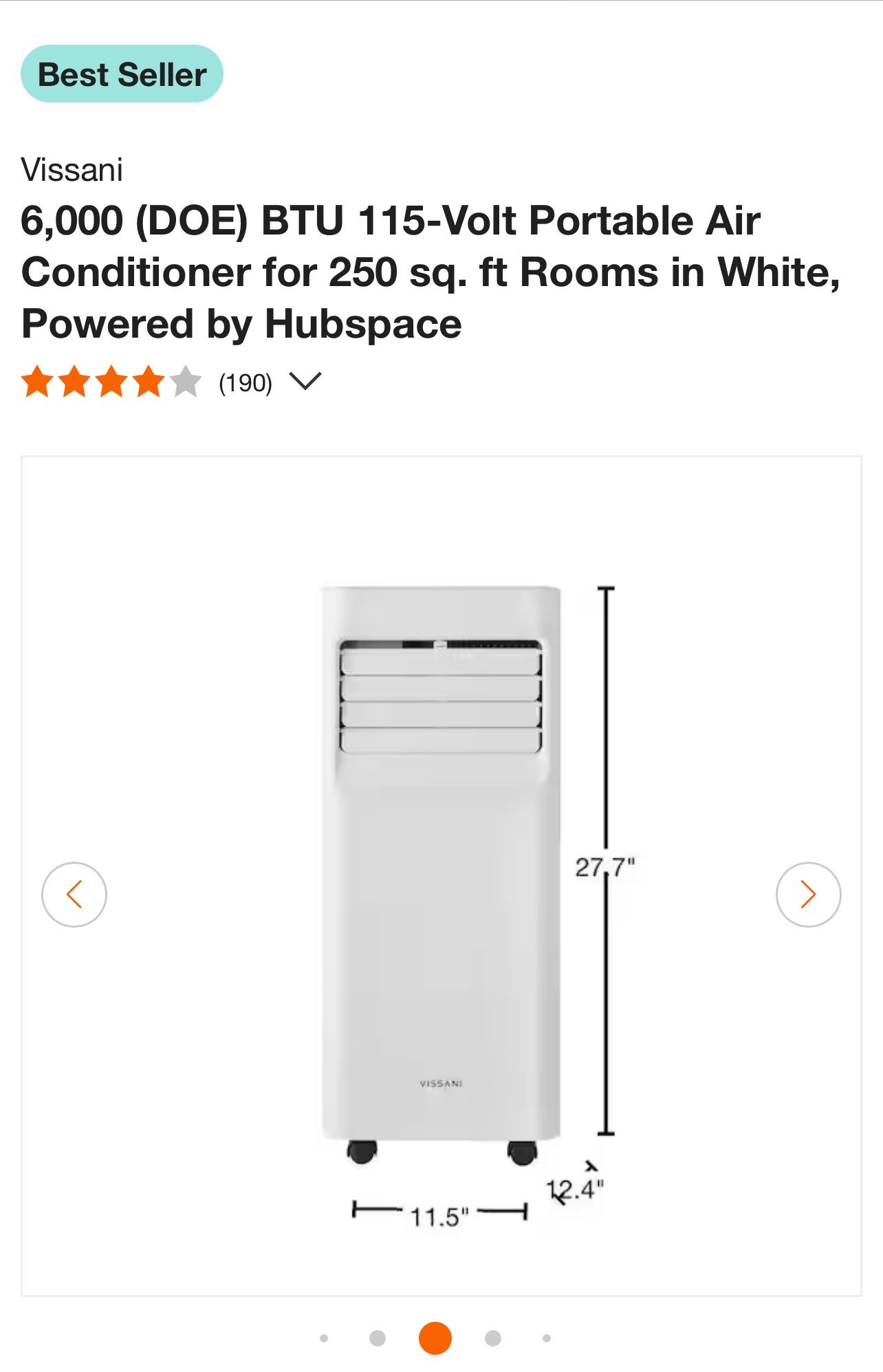 Vissani Portable Air Conditioner