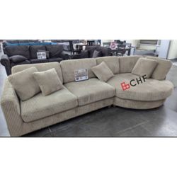 Corduroy Living Room  Sectional Sofa  