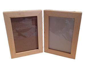Solid Pine Duo Foldable 3-1/2 x 5 Photo Frame