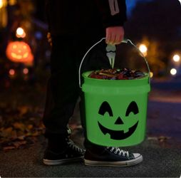 Glow in the dark Halloween Jack-O-Lantern Trick-or-Treat Bucket