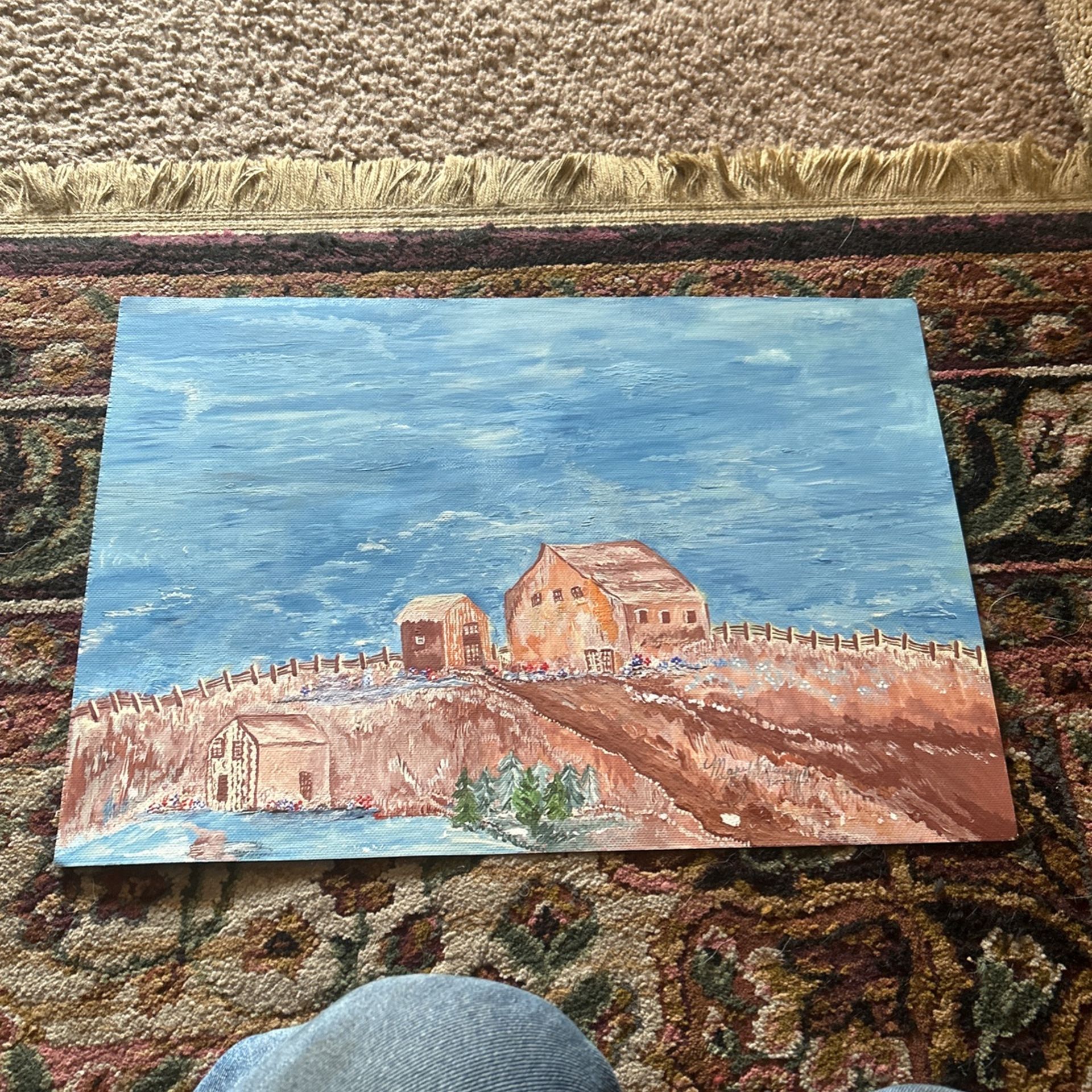 Signed Painting Farm 