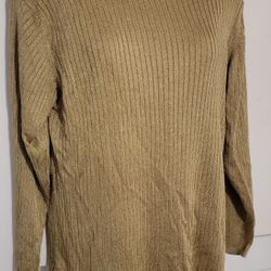 Banana Republic Sweater Antique Gold Tunic Pullover Women's Large