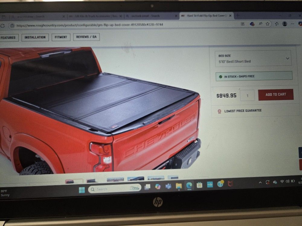 Chevy Silverado Truck Bed cover Used