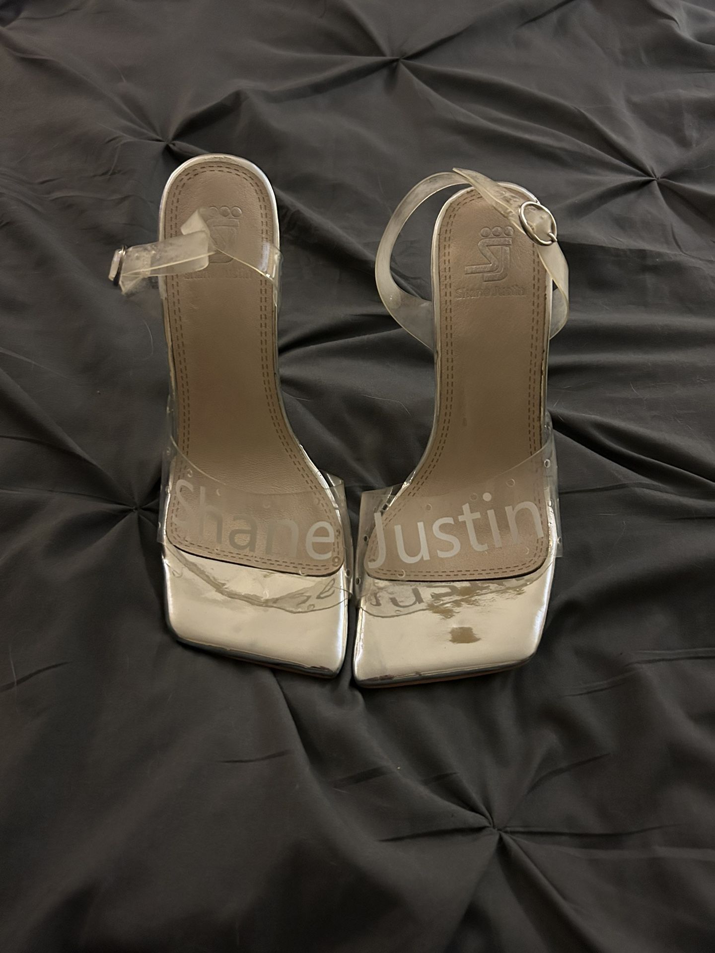 Clear Shane Justin Heels Size 6
