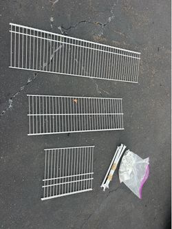 NOT FREE White Wire Closet Shelving Set
