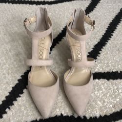 Sole Society 6.5 Blush Light Pink Heels Suede