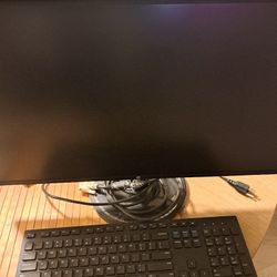 Hp Desktop , Wireless Keyboard,  Table And Seat