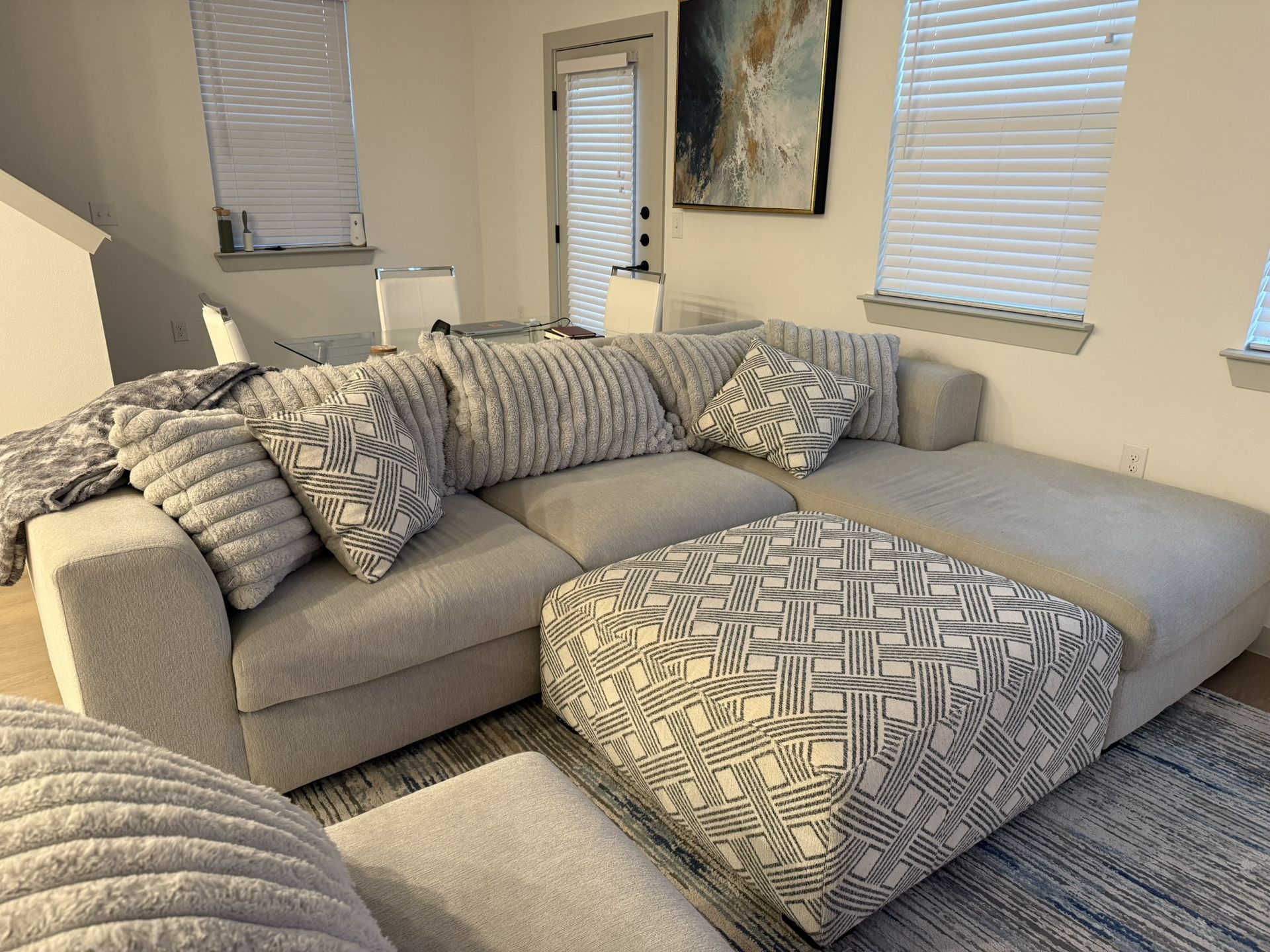 Spacious Modular Couch - Turns Into A Big Comfy Bed