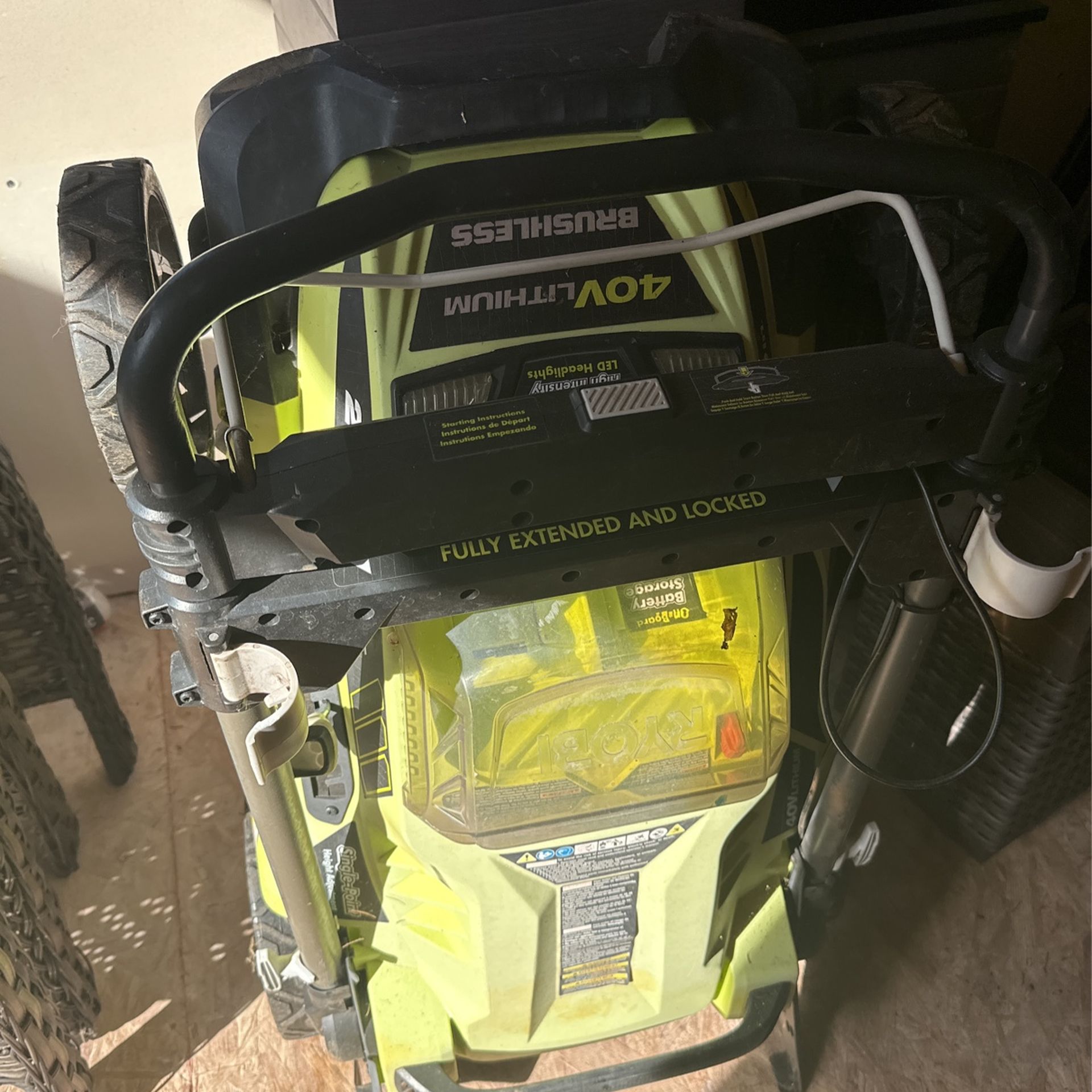 Ryobi 40v Brushless Lawn Mover Electric Battery