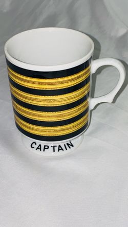 Captain Ceramic Coffee Mug footed pedestal