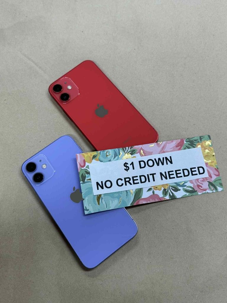 Apple IPhone 12 Mini 5G Unlocked - Only $1 Today Pay The Rest Later!