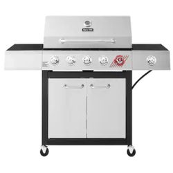 Dyna glo 5 burner gas grill hot sale