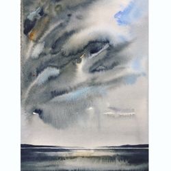 Puget Sound Original Watercolor By West Seattle Artist