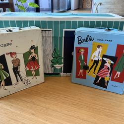 Large 1960s Barbie Lot. Cases, House, Doll, Clothing.
