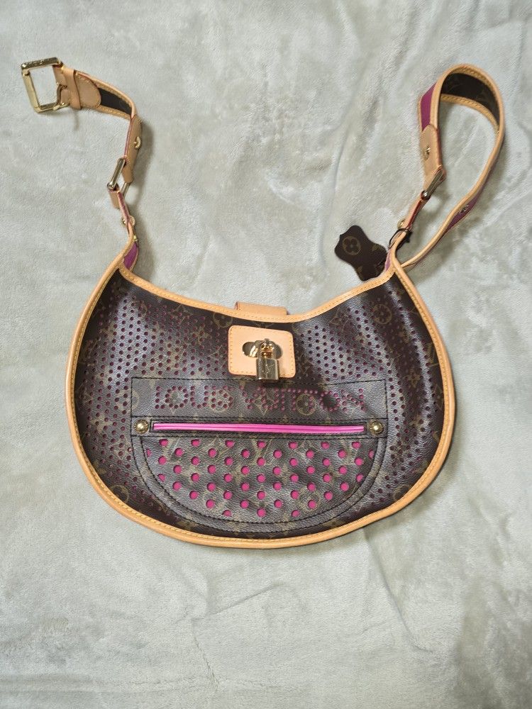 Louis Vuitton Monogram Perforated Shoulder Bag Fuschia
