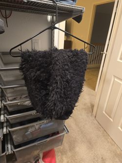 Black Faux Fur Scarf