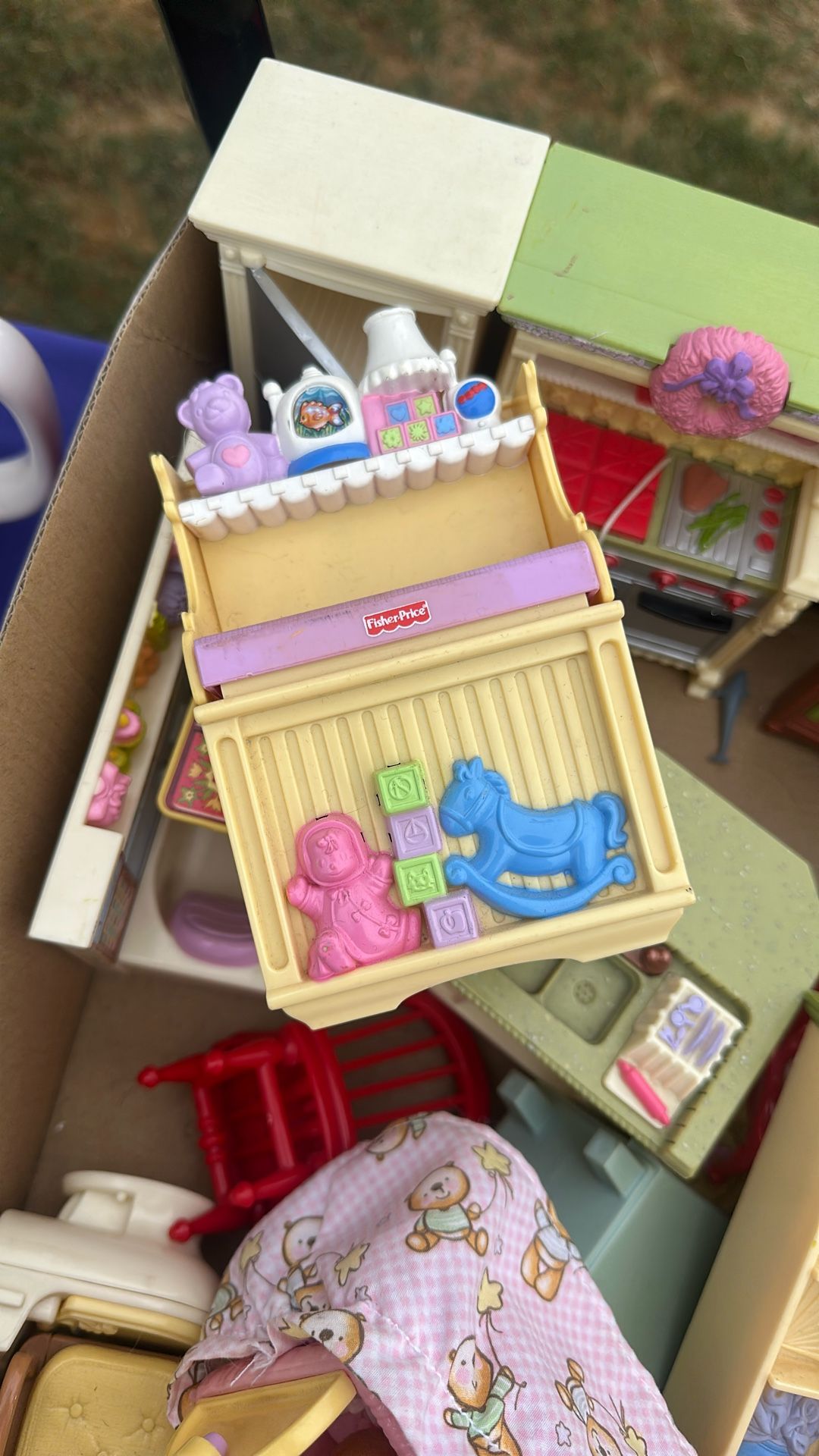 Fisher-Price Dollhouse Furniture & Vintage Accessories Set