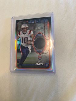 Drake maye game wore memorabilia rookie card