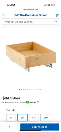 Bamboo Roll-out cabinet drawer (The Container Store) Brand New in Box