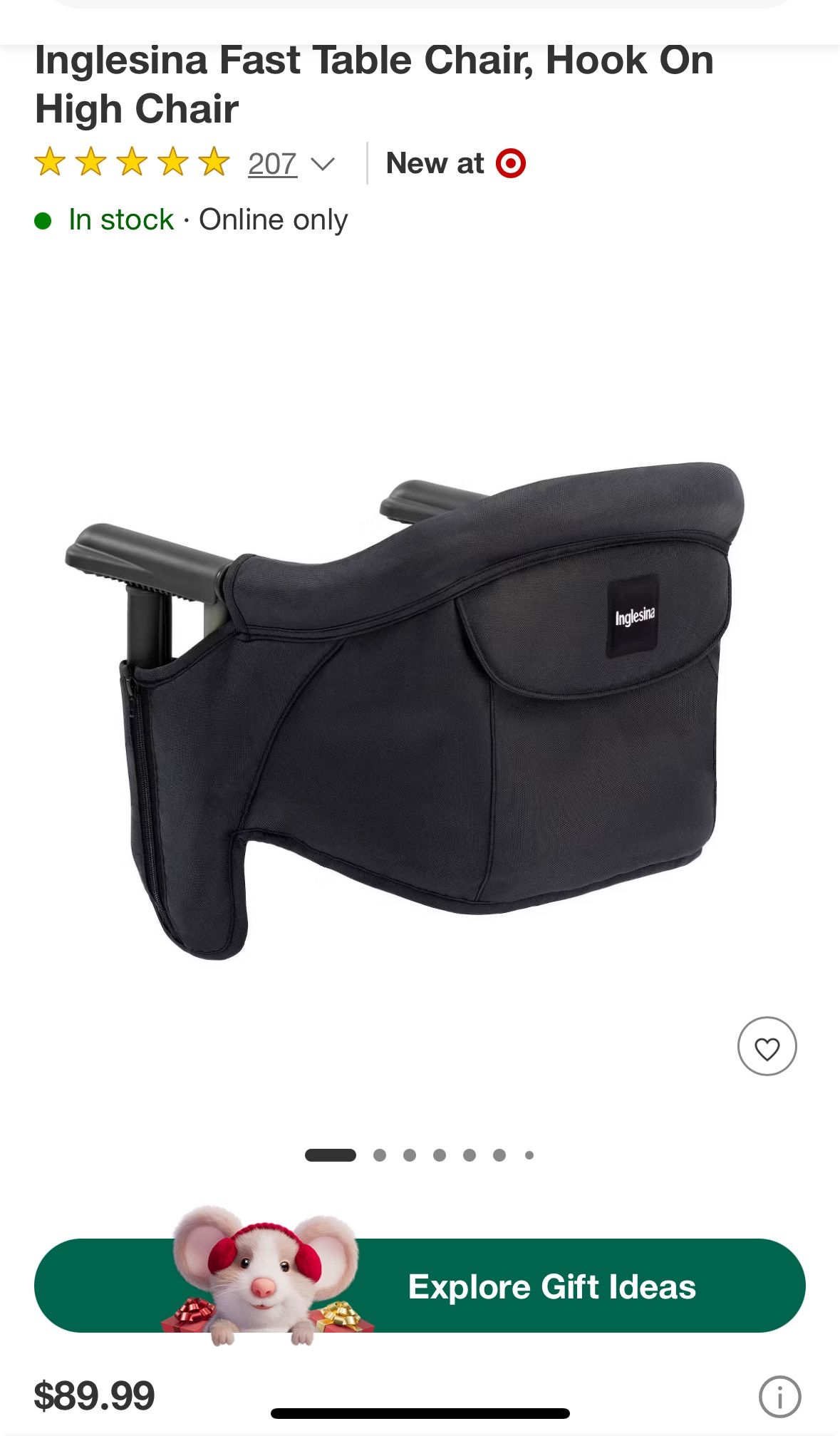 Inglesina Fast Table Chair, Black