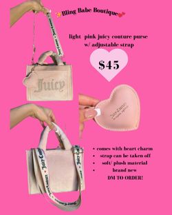 pink juicy couture bag with detachable strap