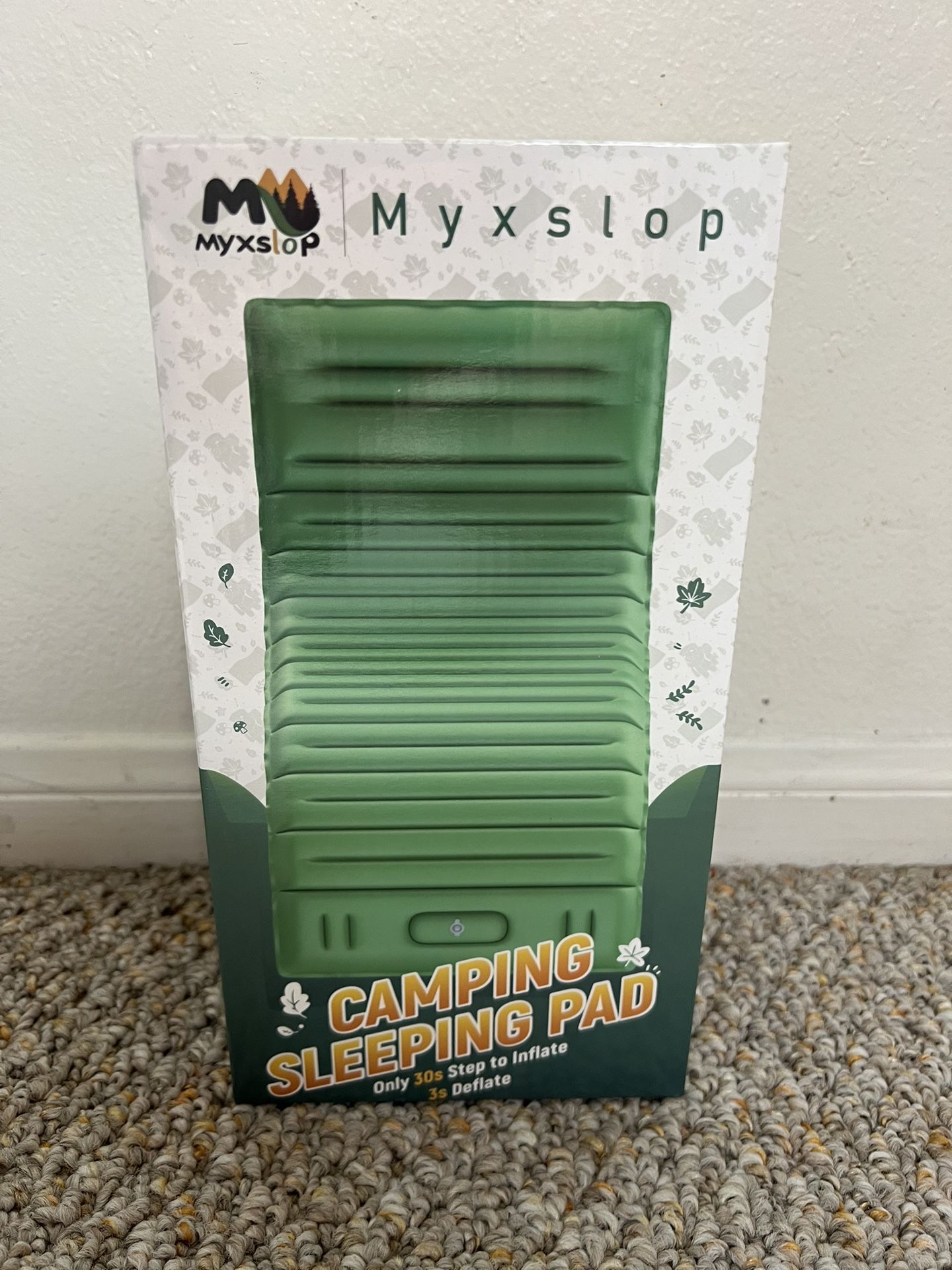 Camping Inflatable Sleeping Pad With Built In Pillow