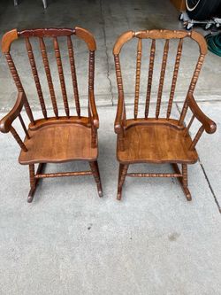 Kids wooden rocking chair