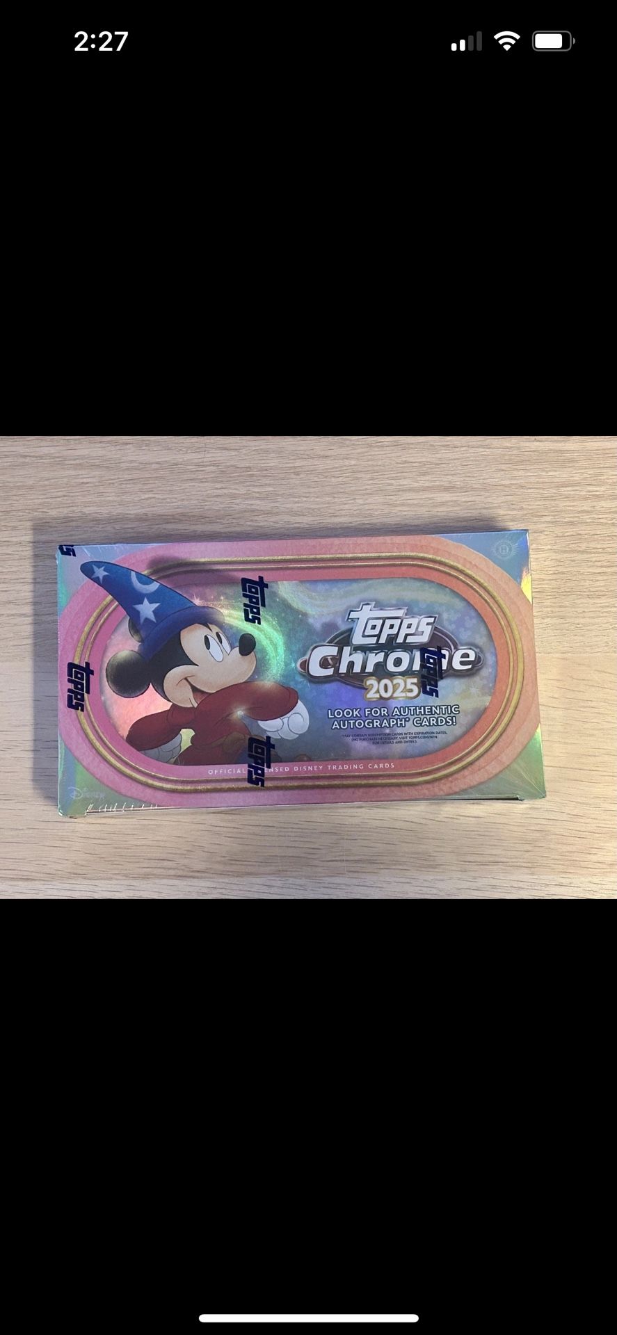 2025 TOPPS CHROME DISNEY  FACTORY SEALED HOBBY BOX - IN HAND