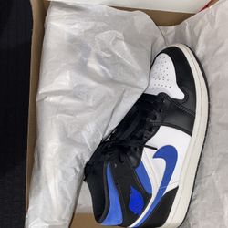 Jordan 1 Mid White Black Racer Blue
