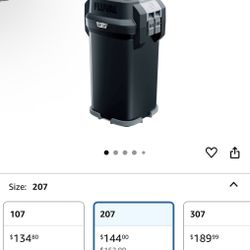 Fluval 207 Perfomance Canister Filter - for Aquariums Up to 45 Gallons - Aquarium Canister Filter