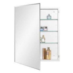 New Bathroom Medicine Cabinet with Beveled Edge Mirrored Door 24 x 30 inch