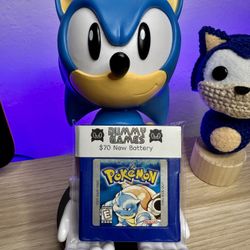 Pokemon Blue Version - New Battery - Authentic 