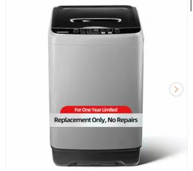 1.7 cu. ft. Full-Auto Portable Top Load Washer with 10- Wash Cycles, Compact for Dorm, Apt, Small Space in Grey