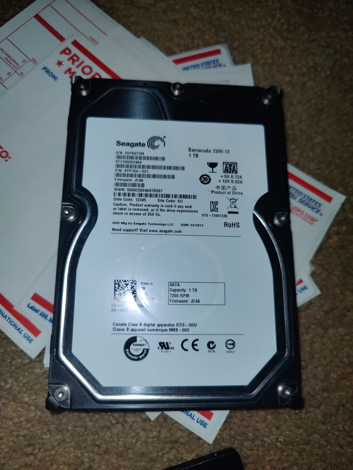 Seagate barracuda 1tb hard drive