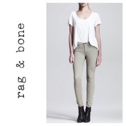 Rag & Bone corset-back leggings in ‘desert khaki’