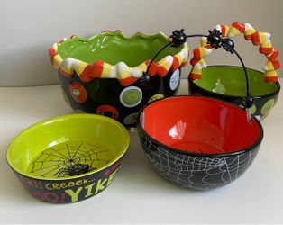 Halloween Ceramic Candy Bowl Set