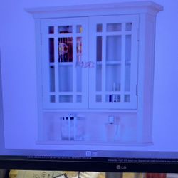 Heritage Wall Cabinet with Doors and Shelf, White