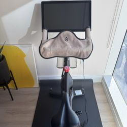Peloton bike, 3lb Weights, and Mat 