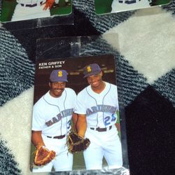 Vintage Mother's Cookies 3 Cards Ken Griffey Jr. Cash Porch Pickup Redmond 