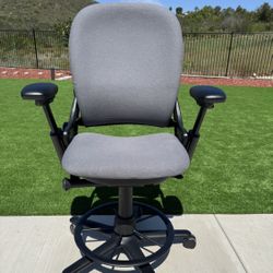 Steelcase Leap V1 Fully Loaded Drafting Chair/ Work Stool