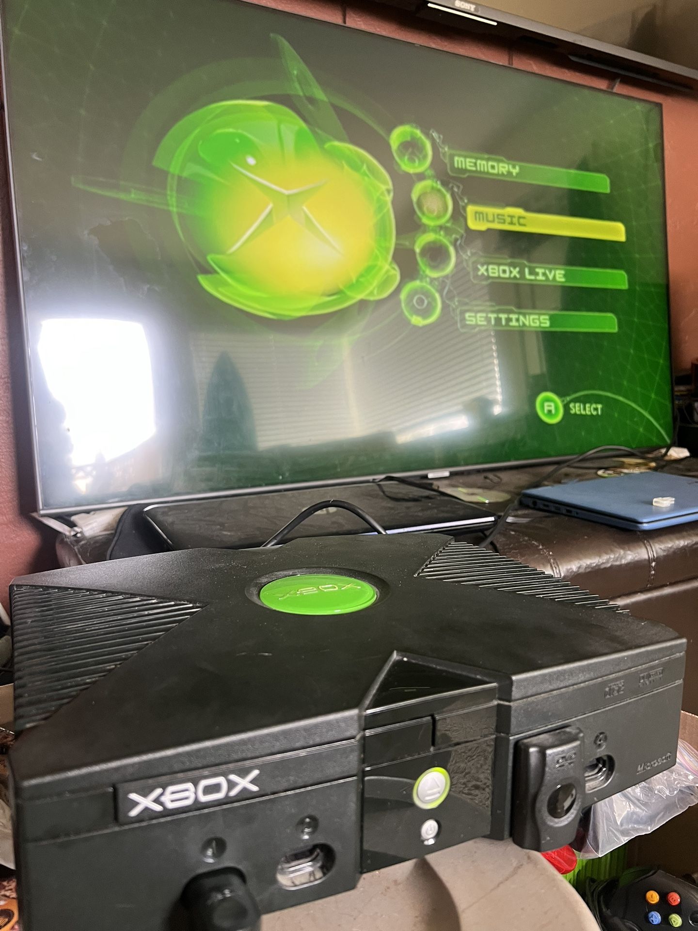 Original Microsoft Xbox Gaming System Console Works