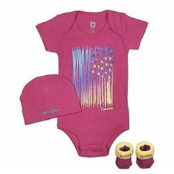 Brand New Converse Allstar Infant Girls 3 Piece Set - Onesie Hat Booties - Fits Newborn - 3/6 Month