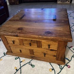 Rustic Coffee Table With Storage