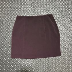 Vintage Bebe Mini Skirt Preppy Office Casual Y2K Burgundy Made In USA Womens 4