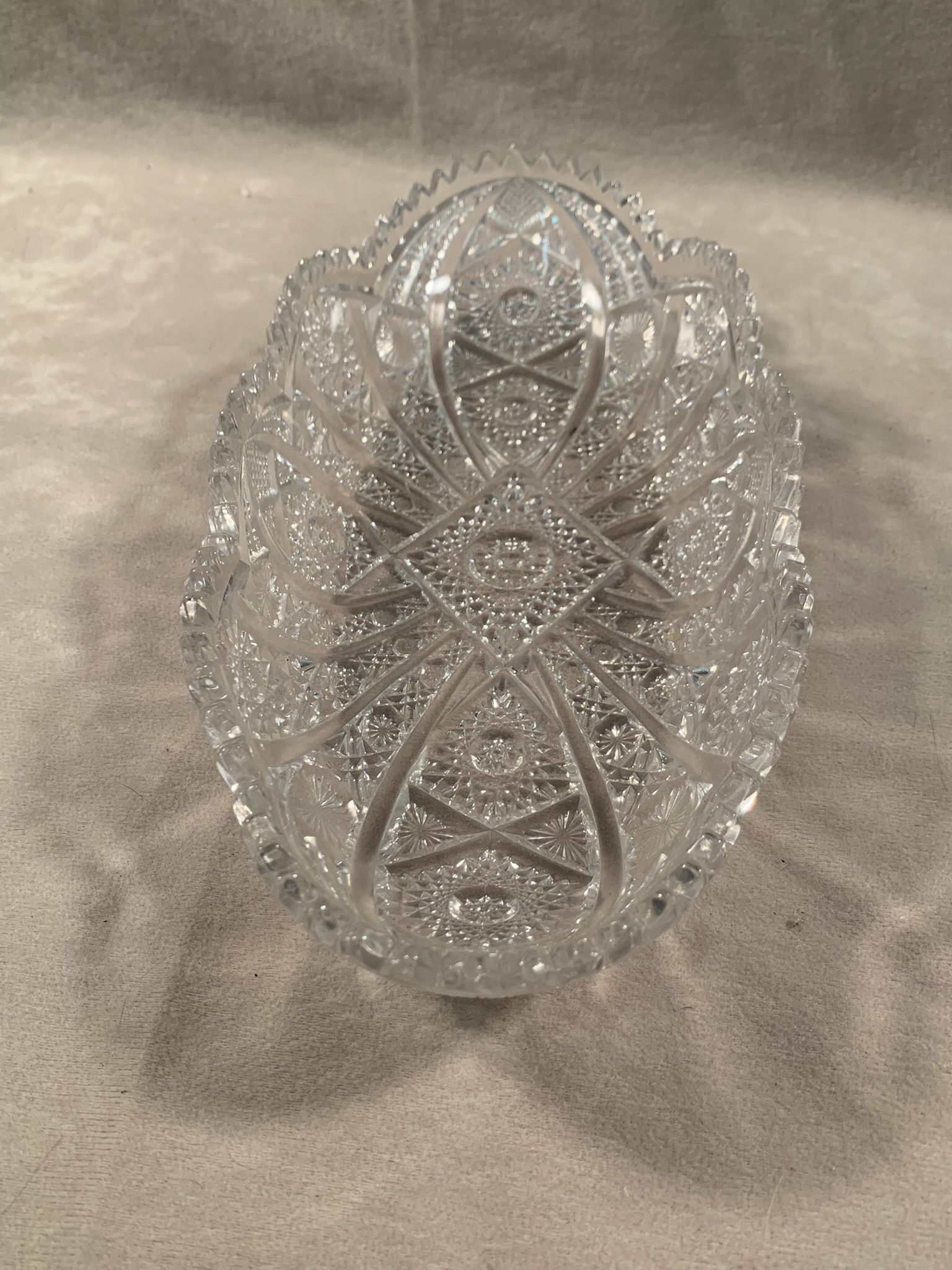 Lead Crystal Celery Dish