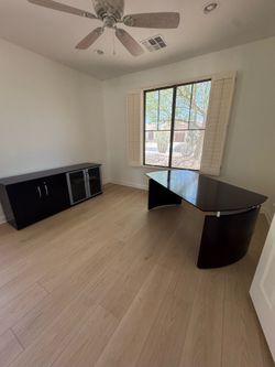 Desk & matching locking cabinet