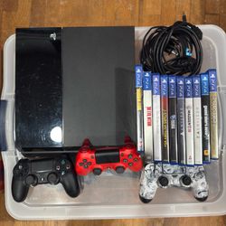 PS4 500GB + Games and Extra controllers