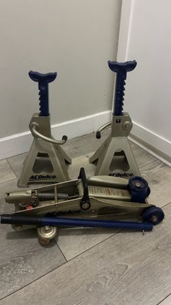 ACDelco 2-Ton Floor Jack + 2 Ratchet Jack Stands Kit