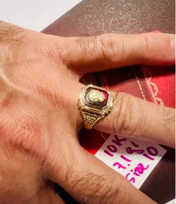 10K Solid Gold Ring For Wedding 7.1Gr Size 10